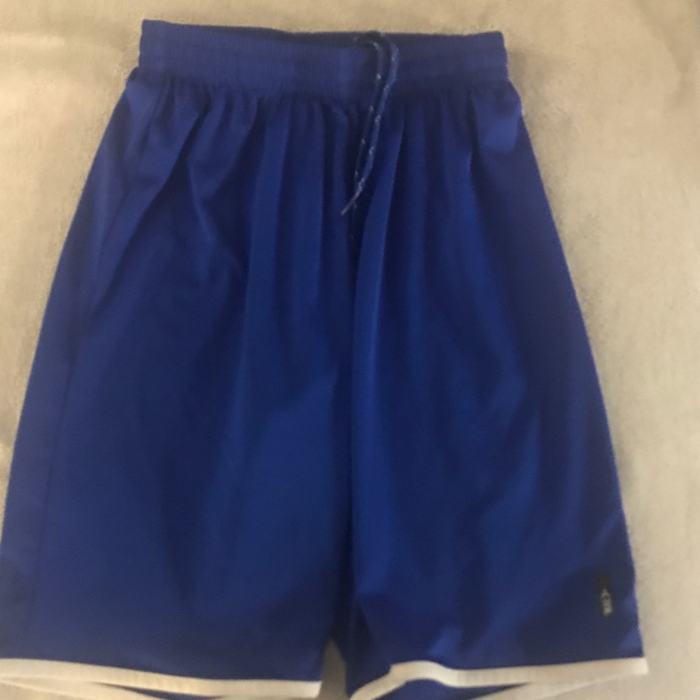 Blue athletic shorts
